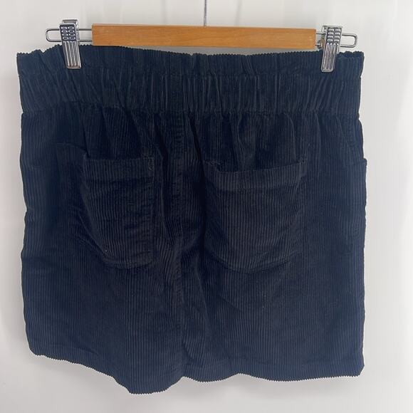 Roxy Silent Days wide tooth corduroy paperbag waist mini skirt sz L - Picture 6 of 6